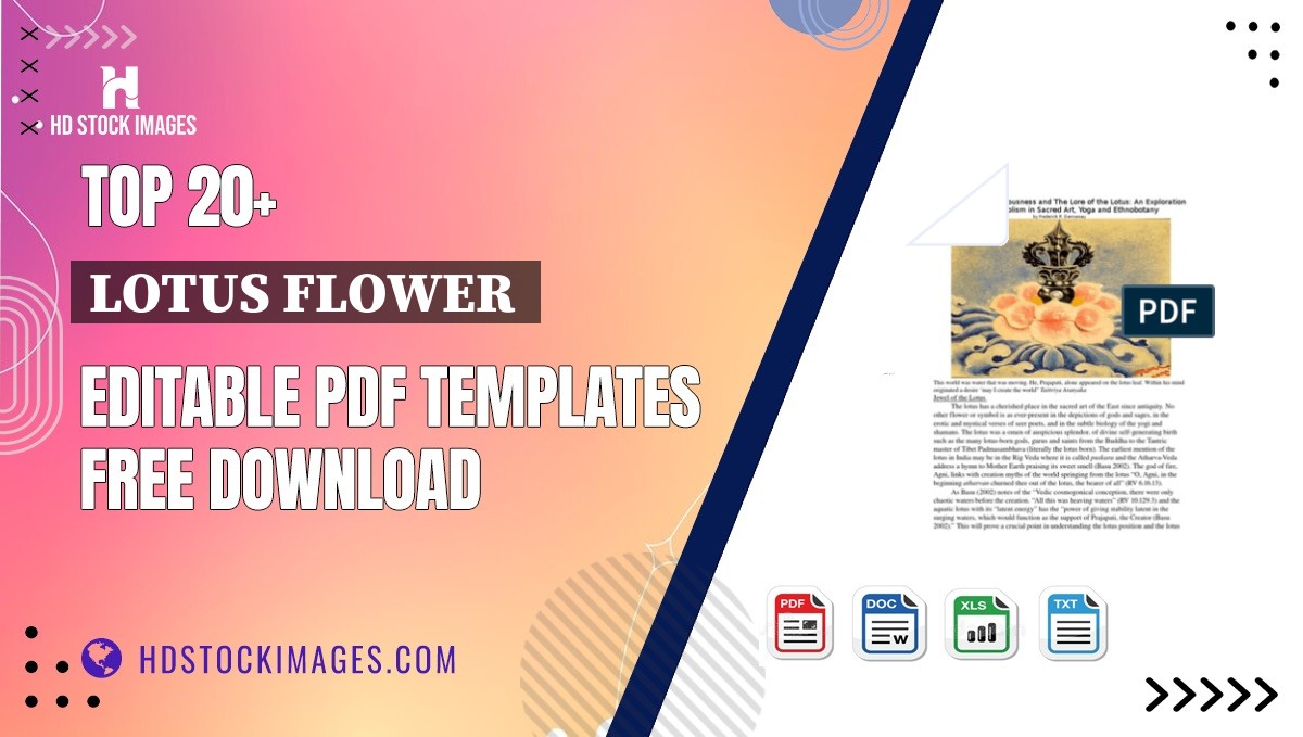 Top 20+ Lotus Flower  Editable PDF Templates Free Download