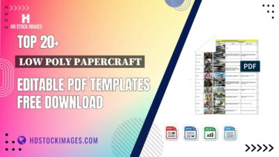 Top 20+ Low Poly Papercraft Editable PDF Templates Free Download