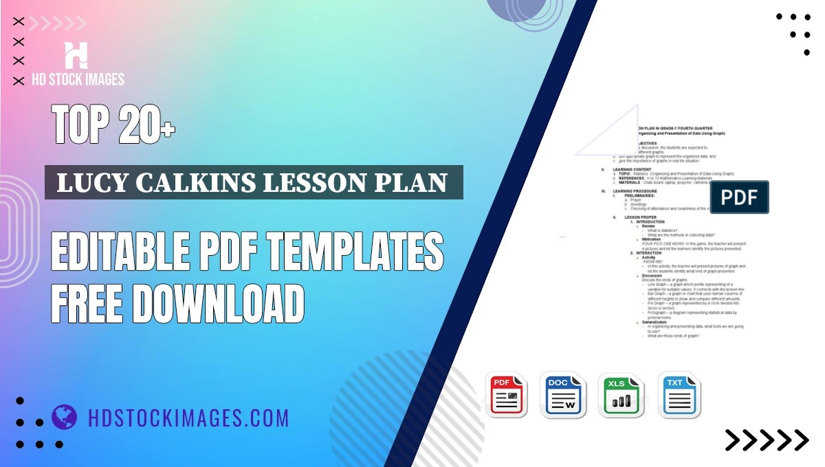 Top 20+ Lucy Calkins Lesson Plan  Editable PDF Templates Free Download