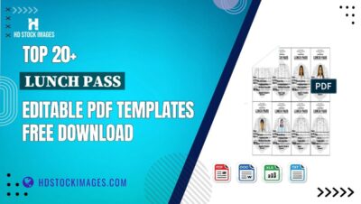 Top 20+ Lunch Pass Editable PDF Templates Free Download