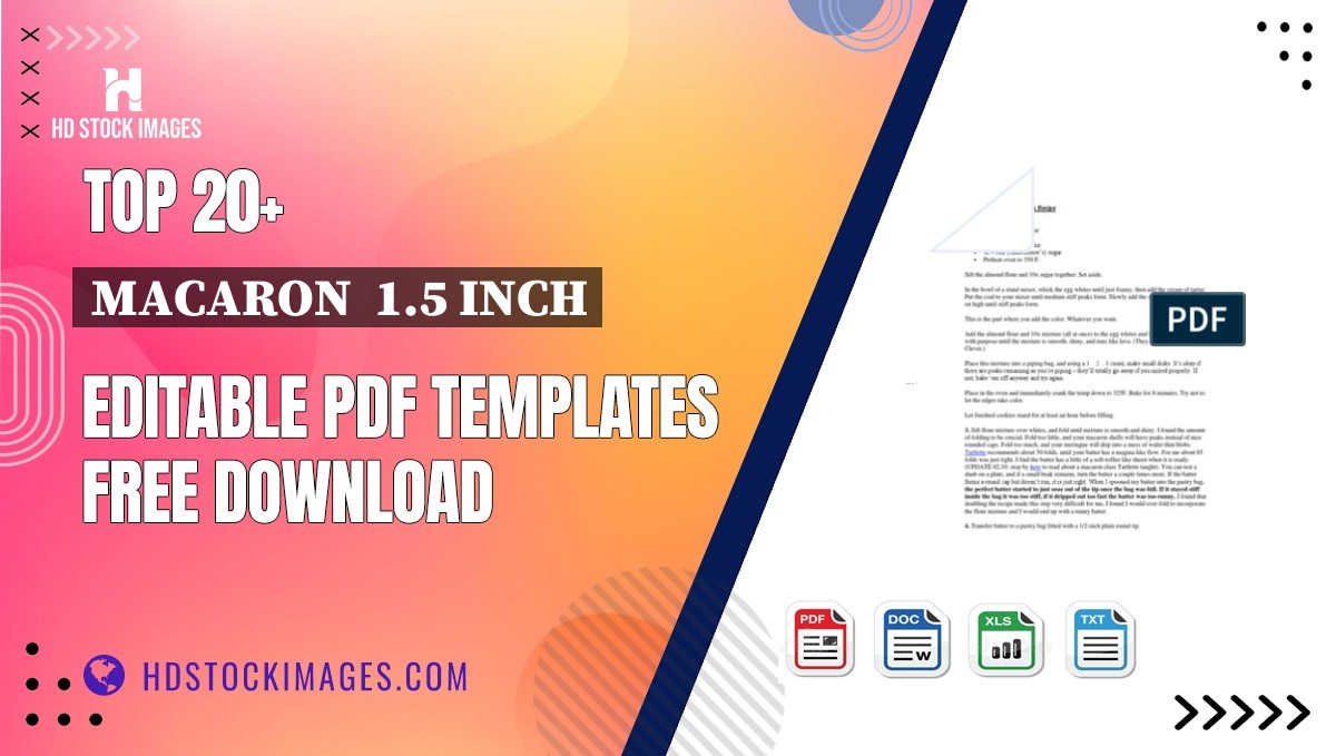 Top 20+ Macaron  1.5 Inch Editable PDF Templates Free Download