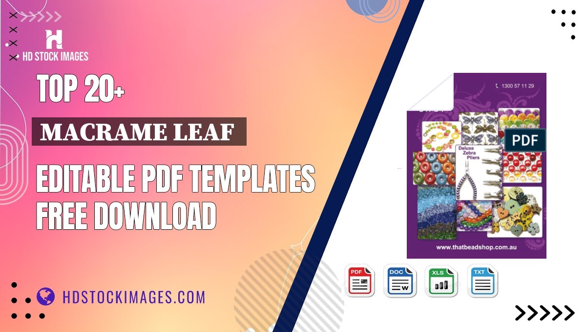 Top 20+ Macrame Leaf  Editable PDF Templates Free Download