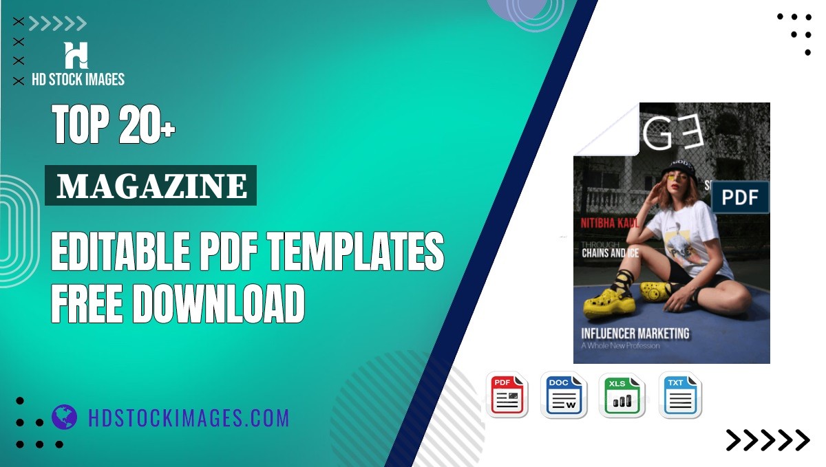 Top 20+ Magazine Editable PDF Templates Free Download