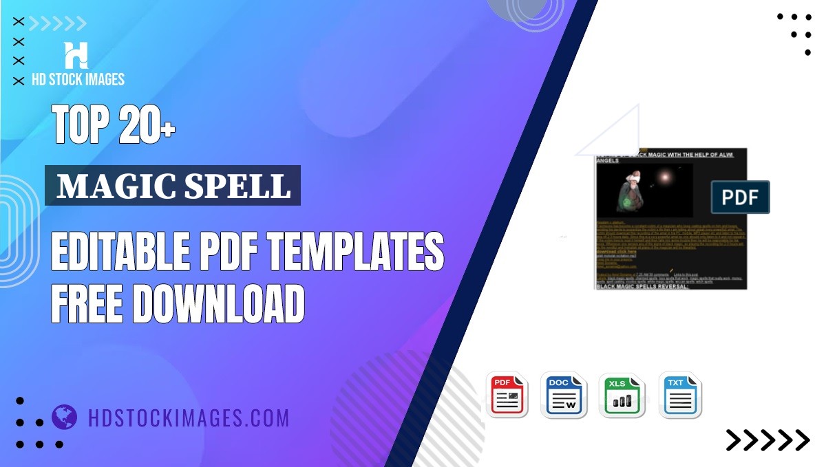 Top 20+ Magic Spell Editable PDF Templates Free Download