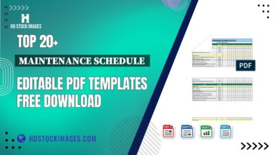 Top 20+ Maintenance Schedule  Editable PDF Templates Free Download