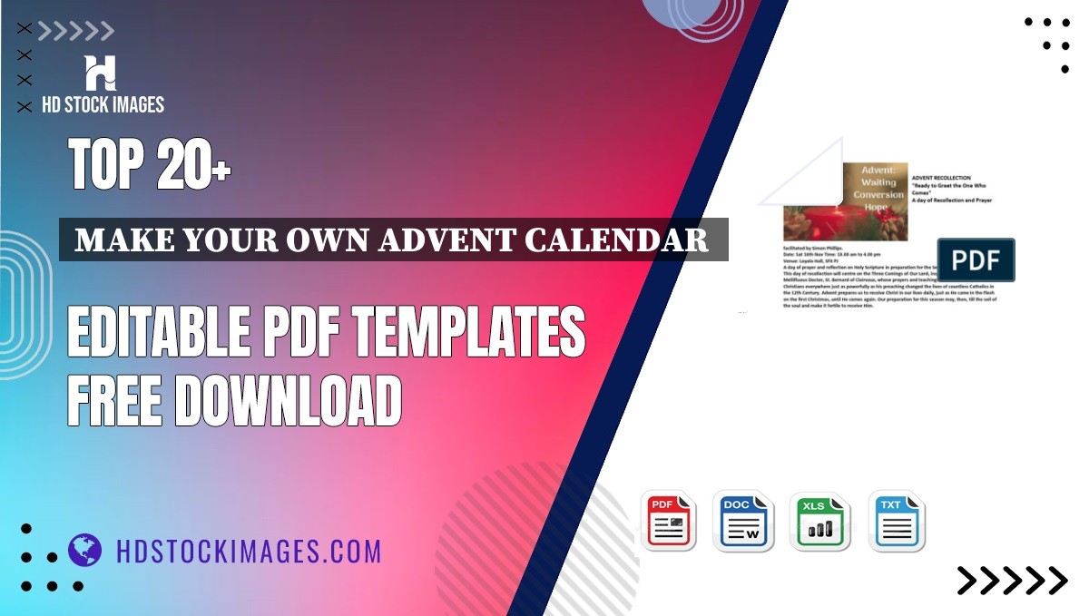 Top 20+ Make Your Own Advent Calendar  Editable PDF Templates Free Download