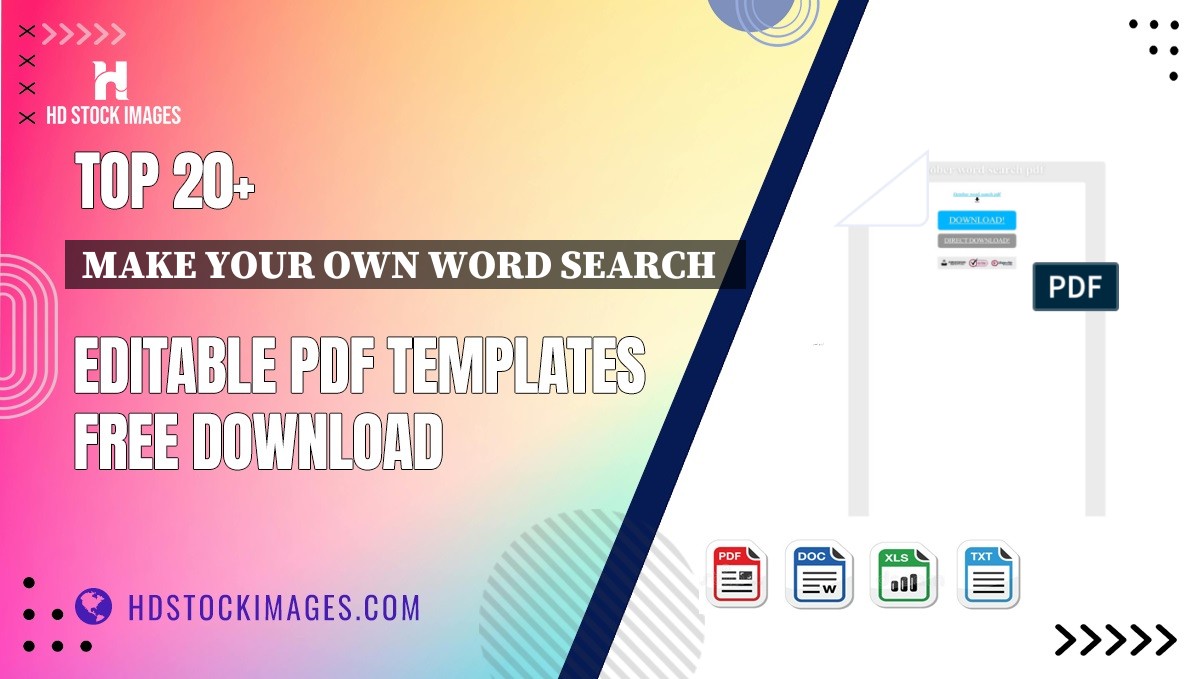 Top 20+ Make Your Own Word Search   Editable PDF Templates Free Download