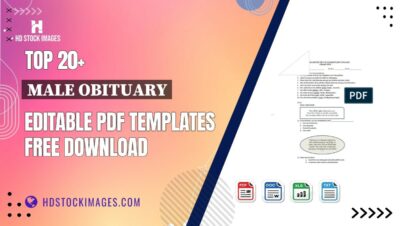 Top 20+ Male Obituary Editable PDF Templates Free Download