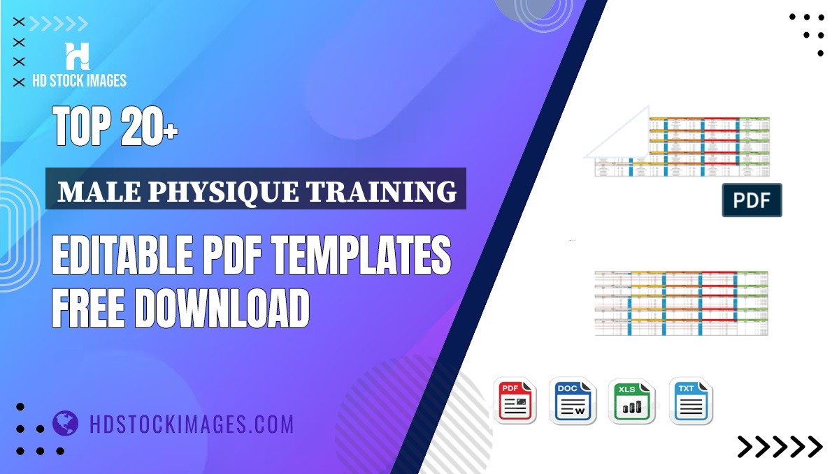 Top 20+ Male Physique Training Editable PDF Templates Free Download