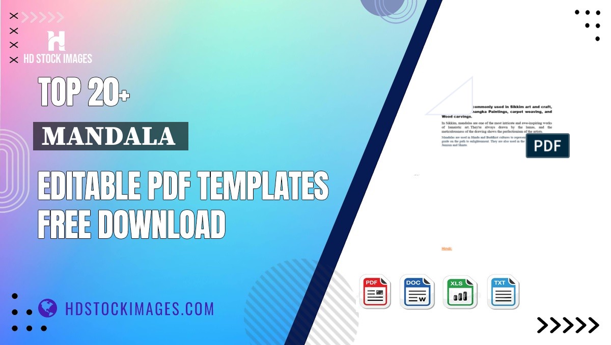 Top 20+ Mandala  Editable PDF Templates Free Download