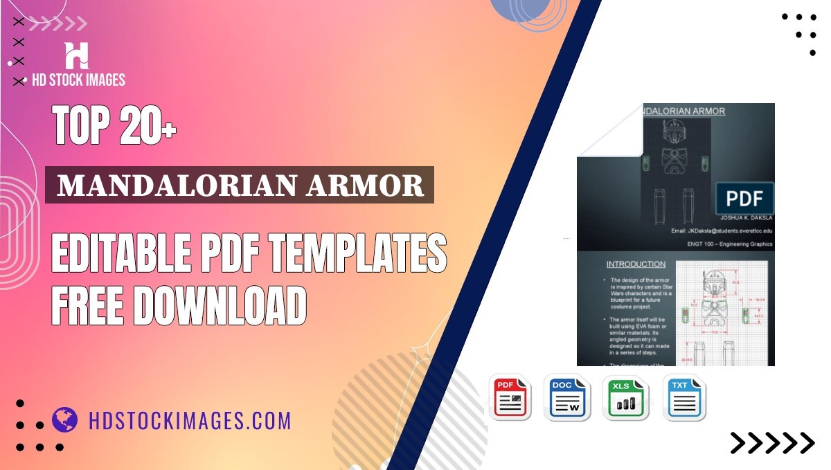 Top 20+ Mandalorian Armor Editable PDF Templates Free Download