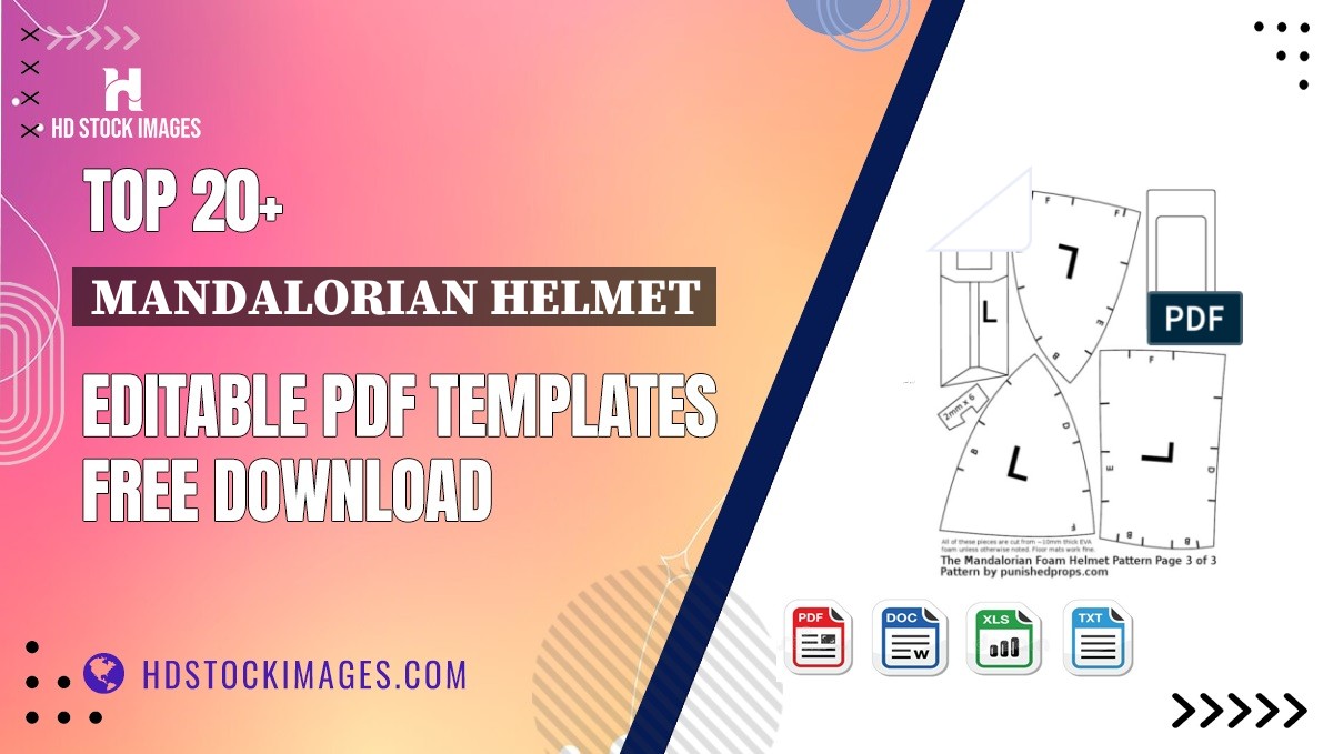 Top 20+ Mandalorian Helmet Editable PDF Templates Free Download