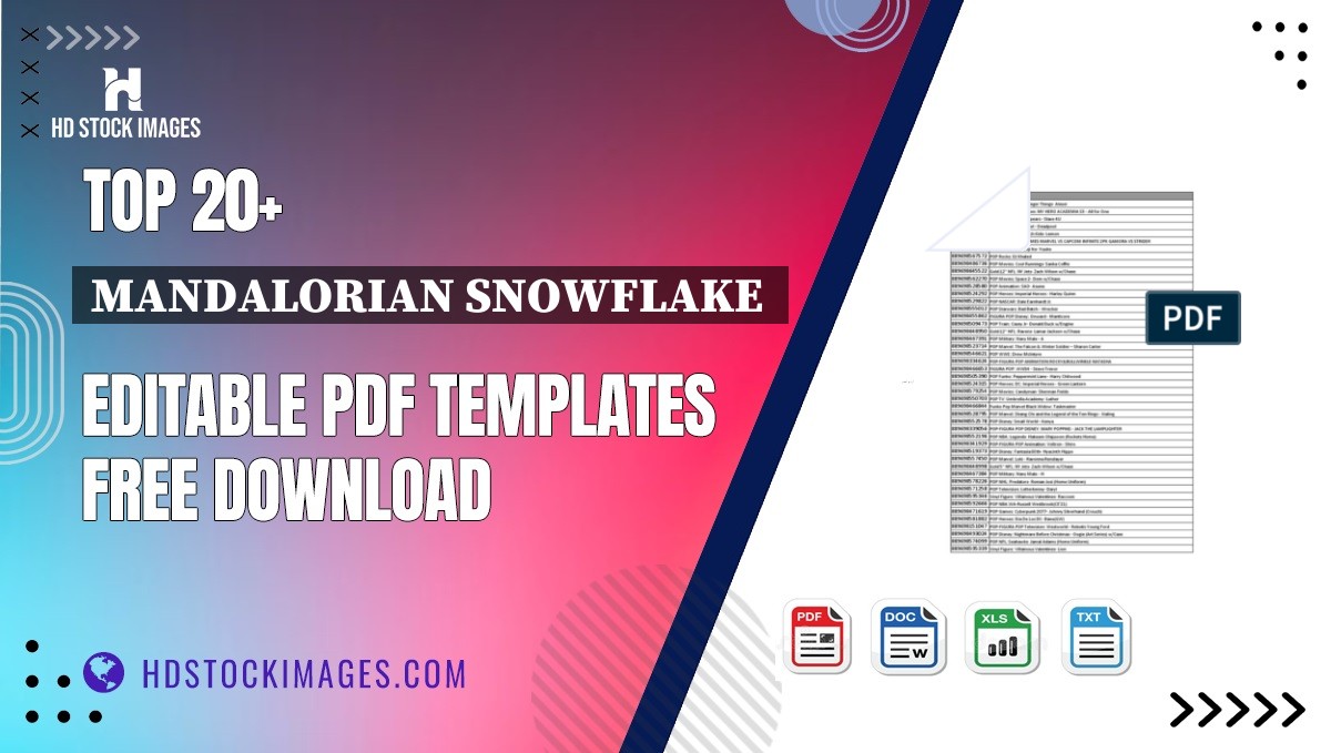 Top 20+ Mandalorian Snowflake  Editable PDF Templates Free Download