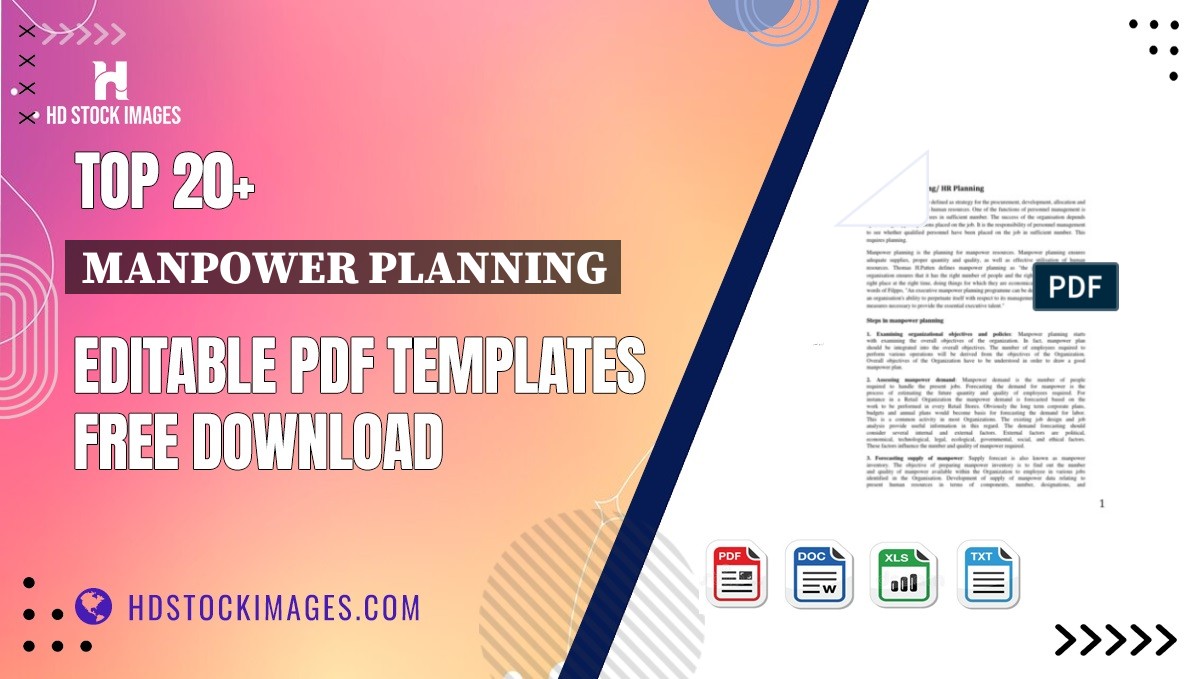 Top 20+ Manpower Planning Editable PDF Templates Free Download