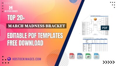 Top 20+ March Madness Bracket Editable PDF Templates Free Download