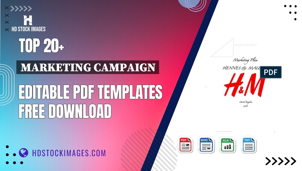 Top 20+ Marketing Campaign Editable PDF Templates Free Download