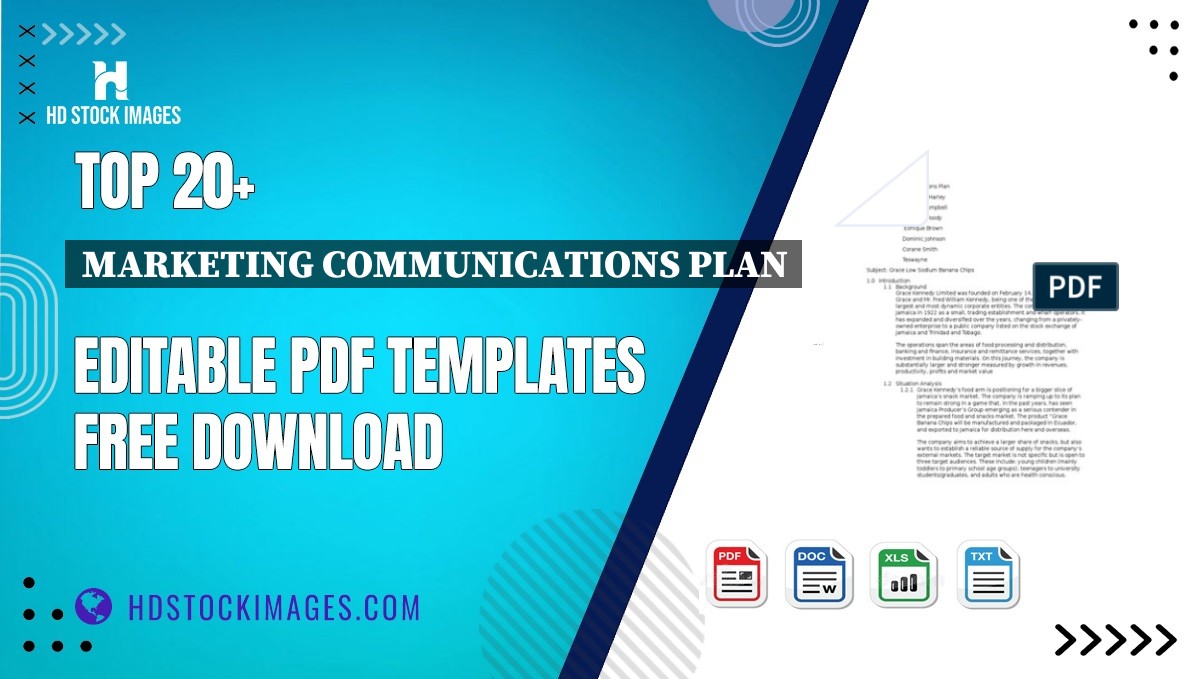 Top 20+ Marketing Communications Plan Editable PDF Templates Free Download