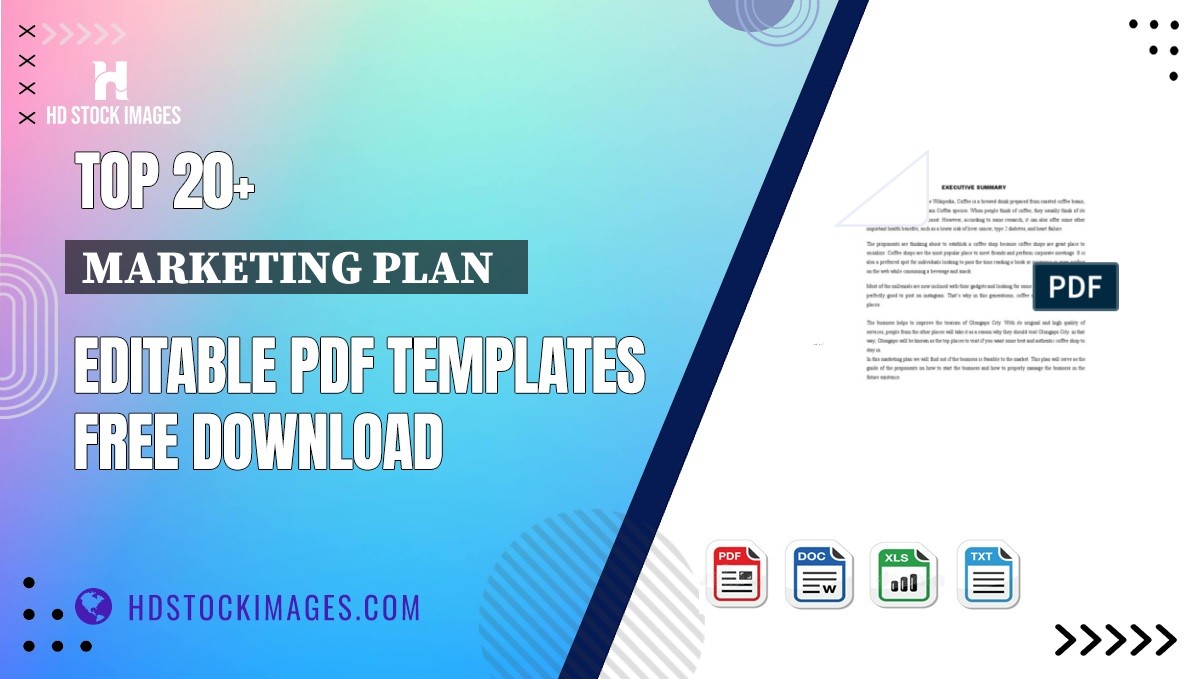 Top 20+ Marketing Plan   Editable PDF Templates Free Download