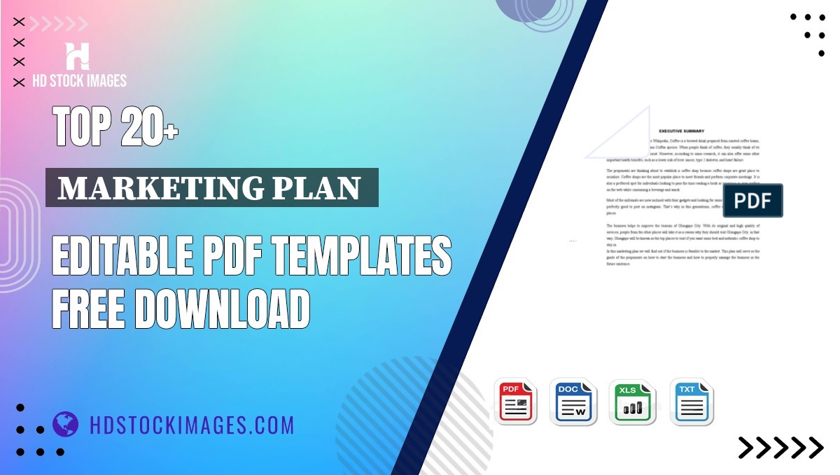 Top 20+ Marketing Plan  Editable PDF Templates Free Download