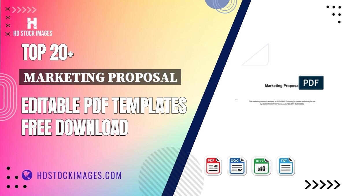 Top 20+ Marketing Proposal Editable PDF Templates Free Download