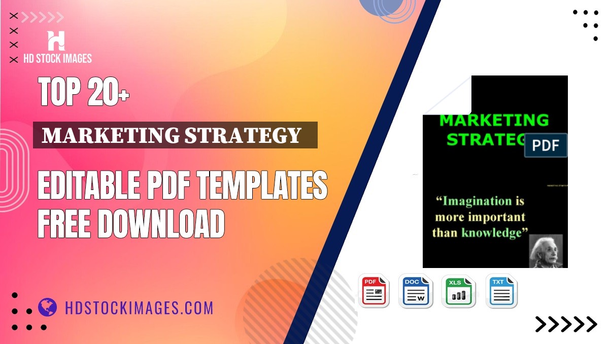 Top 20+ Marketing Strategy   Editable PDF Templates Free Download