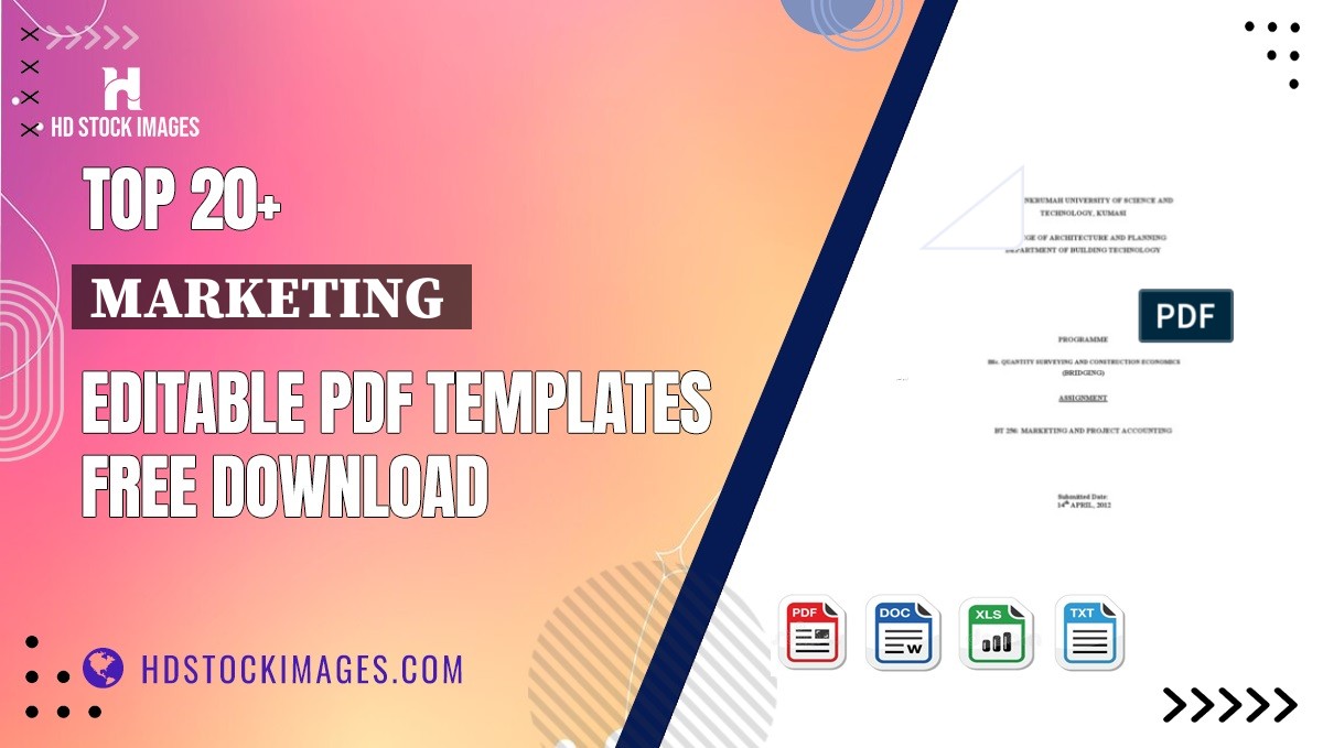 Top 20+ Marketing  Editable PDF Templates Free Download