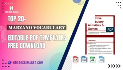 Top 20+ Marzano Vocabulary Editable PDF Templates Free Download