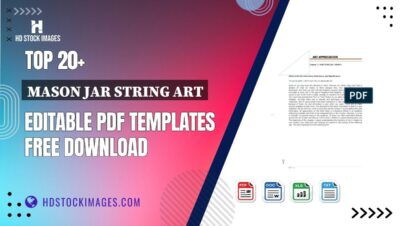 Top 20+ Mason Jar String Art Editable PDF Templates Free Download