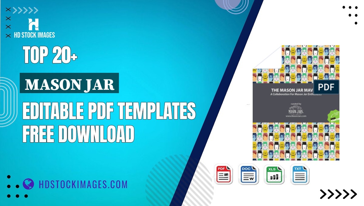 Top 20+ Mason Jar Editable PDF Templates Free Download