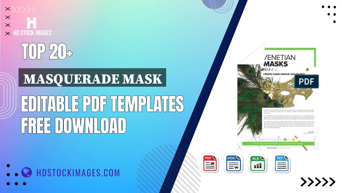 Top 20+ Masquerade Mask Editable PDF Templates Free Download