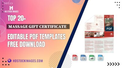 Top 20+ Massage Gift Certificate   Editable PDF Templates Free Download