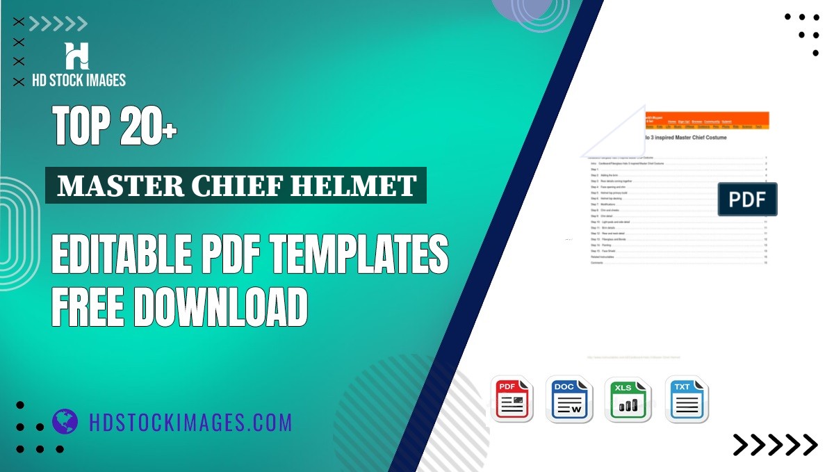 Top 20+ Master Chief Helmet Editable PDF Templates Free Download