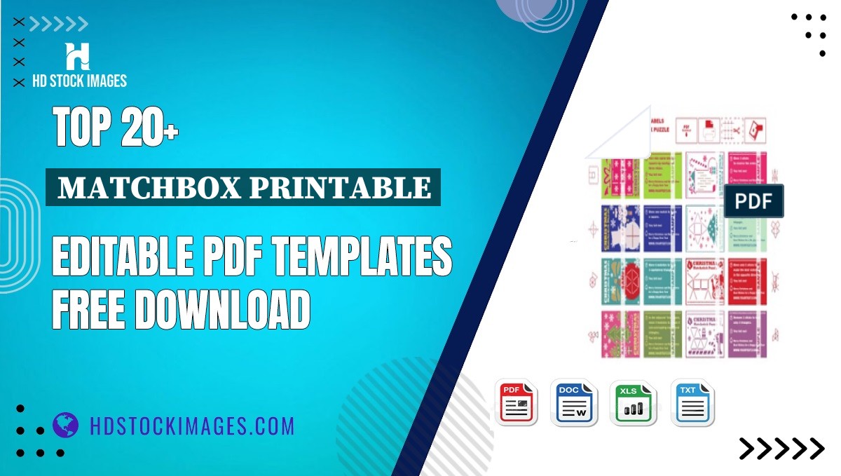Top 20+ Matchbox Printable Editable PDF Templates Free Download