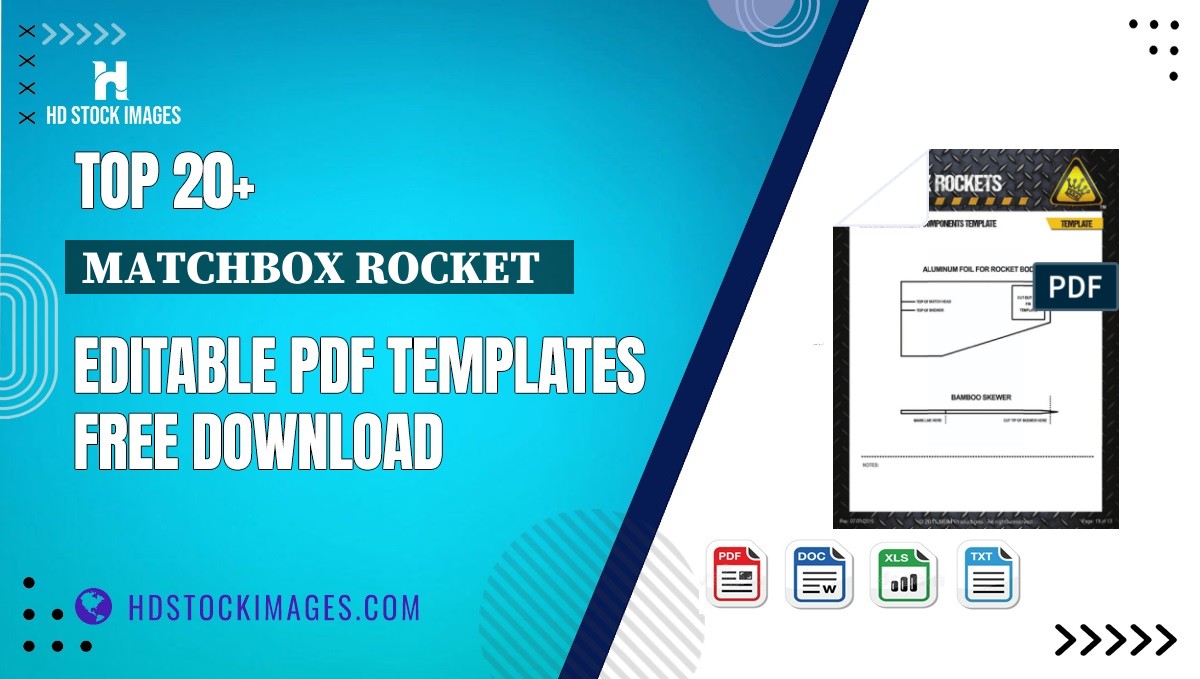 Top 20+ Matchbox Rocket   Editable PDF Templates Free Download