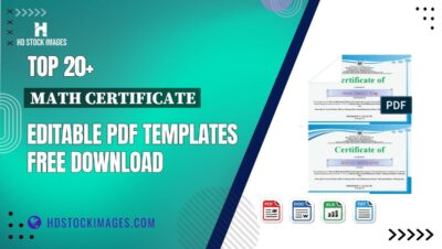 Top 20+ Math Certificate Editable PDF Templates Free Download