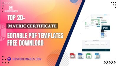 Top 20+ Matric Certificate Editable PDF Templates Free Download