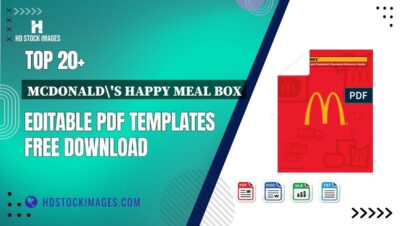 Top 20+ Mcdonald's Happy Meal Box Editable PDF Templates Free Download