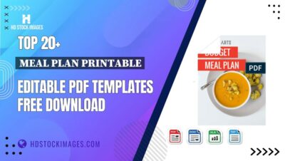 Top 20+ Meal Plan Printable Editable PDF Templates Free Download