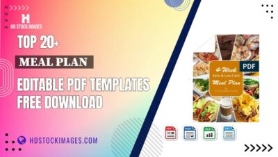 Top 20+ Meal Plan  Editable PDF Templates Free Download