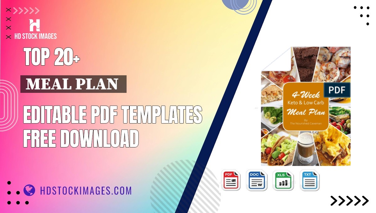 Top 20+ Meal Plan  Editable PDF Templates Free Download