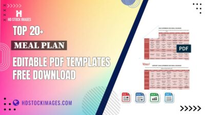 Top 20+ Meal Plan Editable PDF Templates Free Download