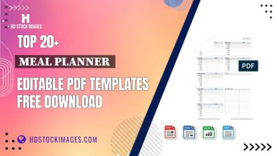 Top 20+ Meal Planner  Editable PDF Templates Free Download