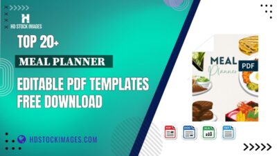 Top 20+ Meal Planner   Editable PDF Templates Free Download