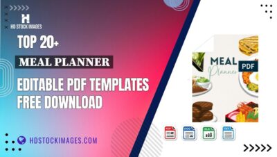 Top 20+ Meal Planner Editable PDF Templates Free Download