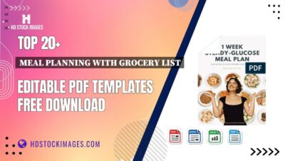 Top 20+ Meal Planning With Grocery List Editable PDF Templates Free Download