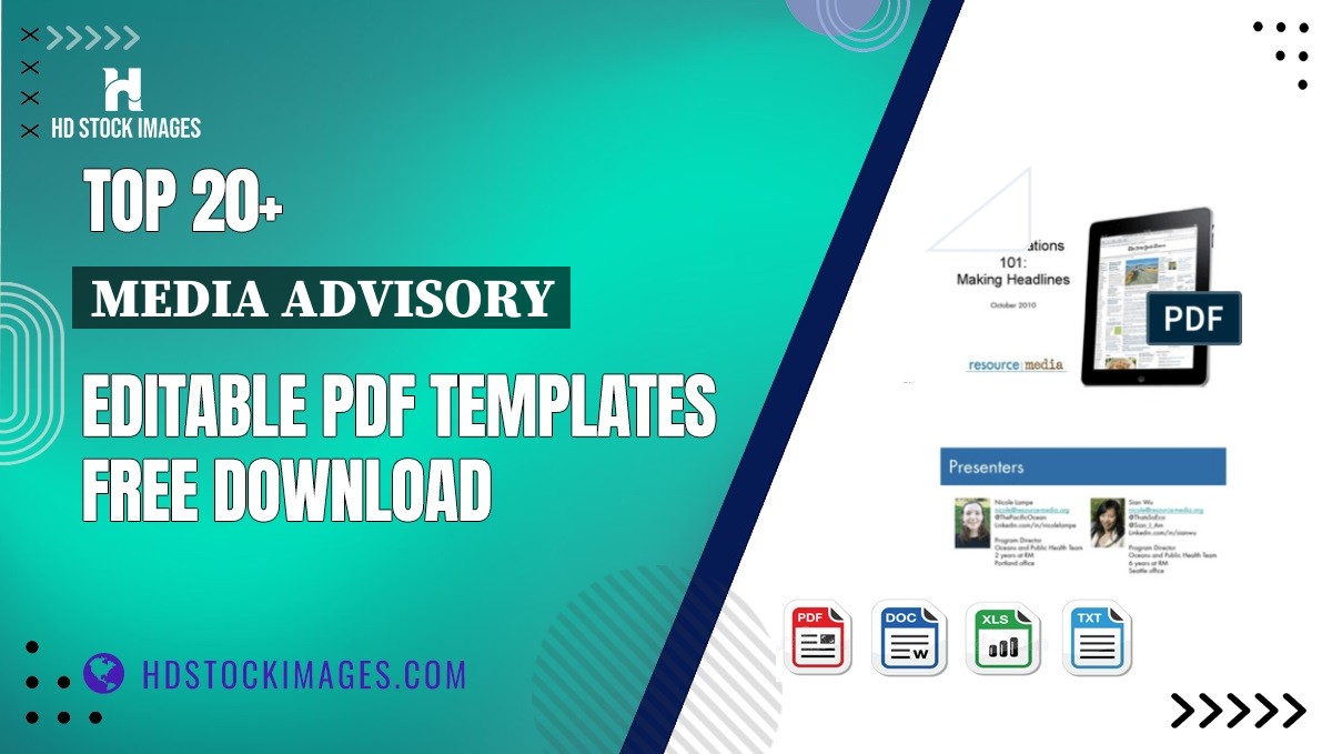 Top 20+ Media Advisory Editable PDF Templates Free Download