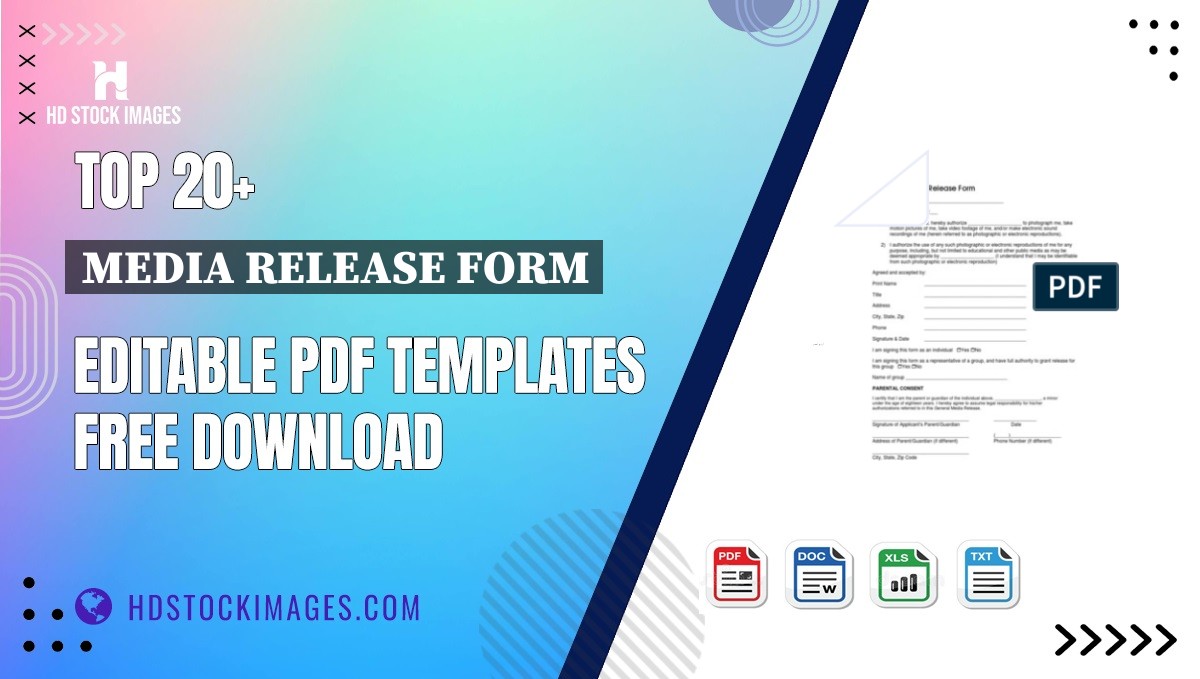 Top 20+ Media Release Form Editable PDF Templates Free Download