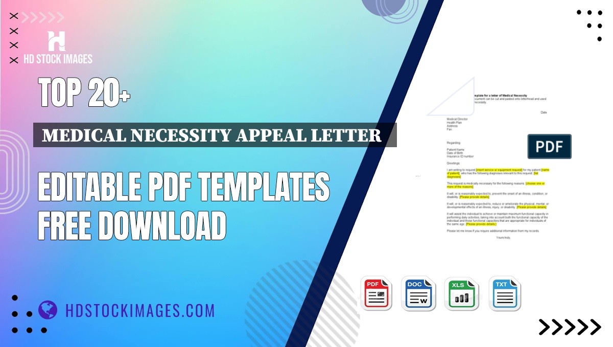 Top 20+ Medical Necessity Appeal Letter   Editable PDF Templates Free Download