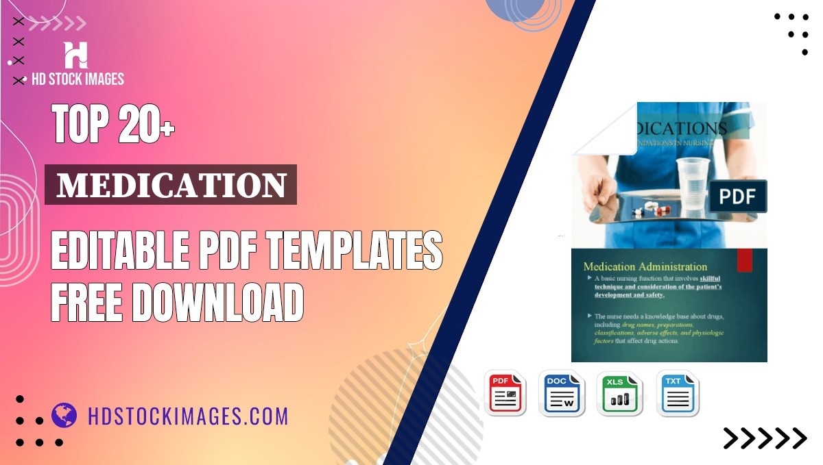 Top 20+ Medication Editable PDF Templates Free Download