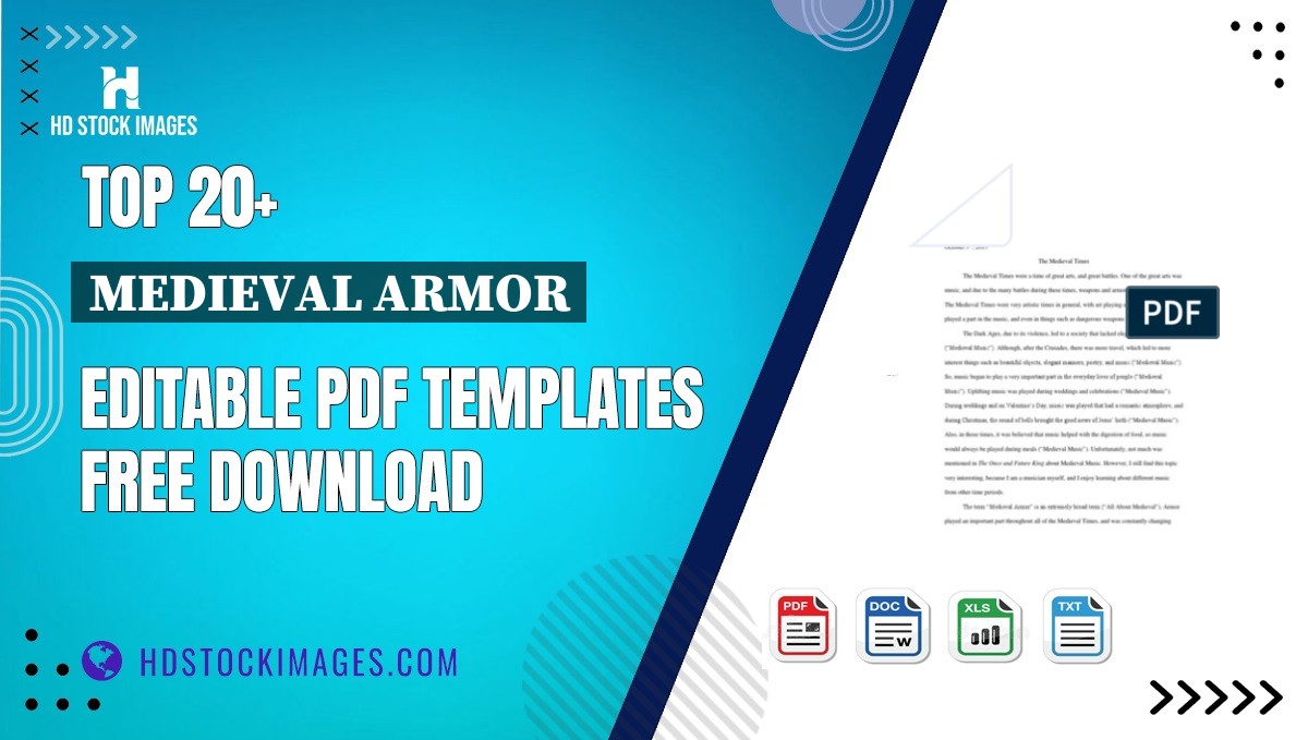 Top 20+ Medieval Armor Editable PDF Templates Free Download